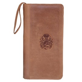 Style98 Unisex Leather Brown Passport Holder, Brown, M, Clutch