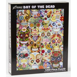 Day of The Dead (Sugar Skulls) Jigsaw Puzzle 1000 Piece - 30" x 24" Puzzle for Adults with Large & Randomly Shaped Pieces - A VCC Original Puzzle