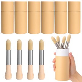 Humyoun 12 Pack Paint Brushes Set for Kids Baby Toddler Jumbo Brushes Bulk with Chubby Wood Handles for Easy Grip Round Paintbrushes Non Toxic Vegan Bristles for Painting Art Craft (Wooden Color)