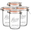 Jeitae 24oz Wide Mouth Mason Jars – 4 Pack Glass