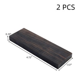 Oedema 2 Pack Black Ebony DurableLumber Wood Exotic Woods for Woodworking, Knife Scales, DIY Tools, 4.72"×1.57"×0.39"
