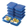 GoodCook Meal Prep 3 Cup Square 10 units, Blue, BPA