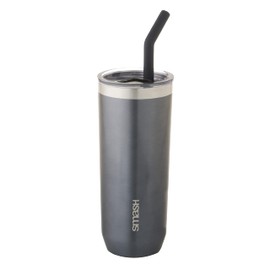 Smash Smoothie and Coffee Tumbler with Straw and lid,Grey, 650 ml Capacity