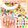 3D Cartoon Fruit Nail Art Charms, 15 Grids Mixed Assorted