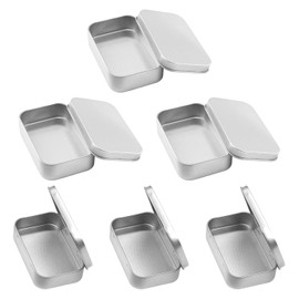 UBSIUH 6 Pieces Rectangular Iron Box, Mini Portable Storage Box, Small Items Storage Box, Home Accessories, Travel Supplies.