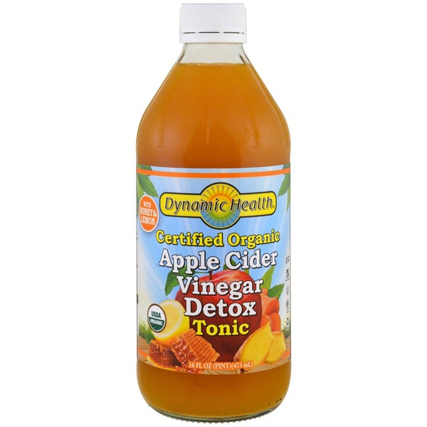 Dynamic Health Certified Organic Apple Cider Vinegar Detox Tonic, 16 Ounce