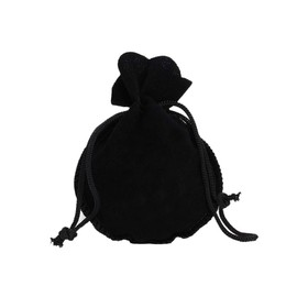 lasenersm 12 Pcs 1.97" x 2.75" (5 x 7cm) Calabash-Shaped Small Velvet Cloth Jewelry Drawstring Bags Velvet Jewelry Pouches Candy Gift Bag for Jewelry Candy Small Gifts Christmas Wedding Party, Black