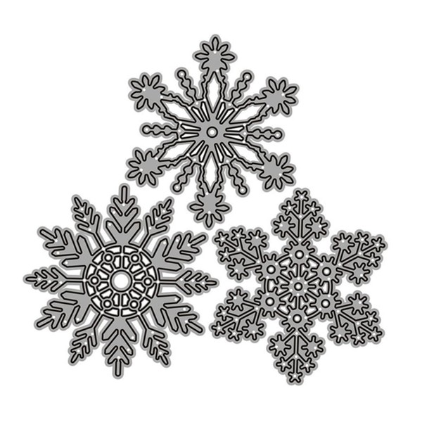 DOITOOL 1 Set Christmas Snowflake Metal Embossing Stencils Durable Cutting