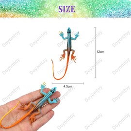 Doyomtoy Lizard Rubber Reptile Lizard Mini Reptile Toy Figures Realistic Reptiles Toy Reptile Party Decorations Suitable for Parodies Party Decorations Pack of 12