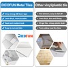 DICOFUN 1-Sheet Peel and Stick Tile Backsplash, Stainless Steel Kitchen