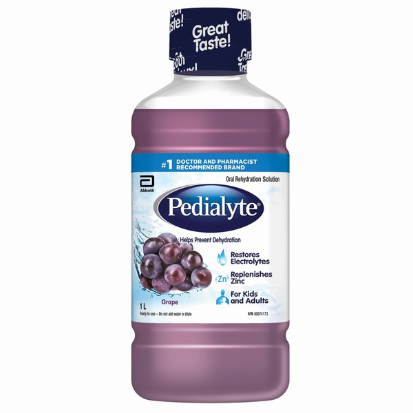 Pedialyte Pedialyte Electrolyte Oral Rehydration Solution, Grape, 1-L Bottle