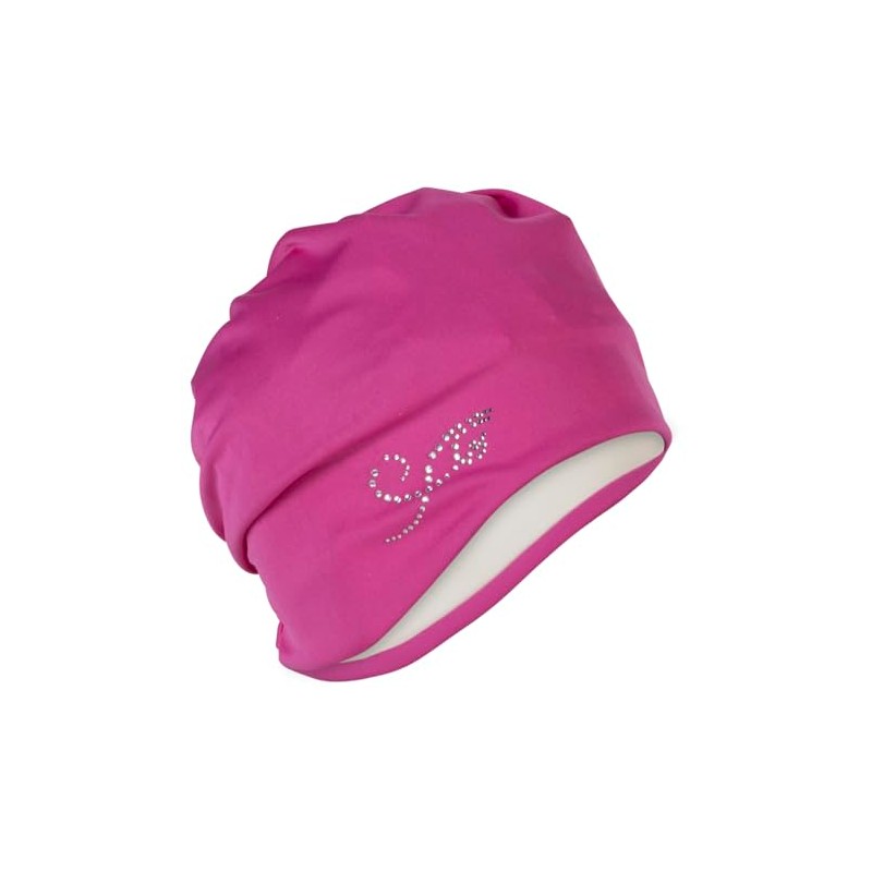 Fashy Ladies Pink Diamante Fabric Swimming Hat