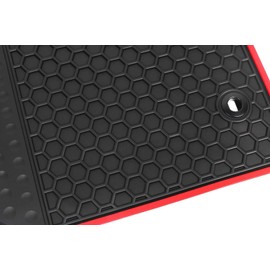 Car Rubber Floor Mat for Honda Accord 10th Generation 2018 2019 2020 2021 2022 Custom Fit Black Red Auto Liner Mats All Weather Heavy Duty Odorless