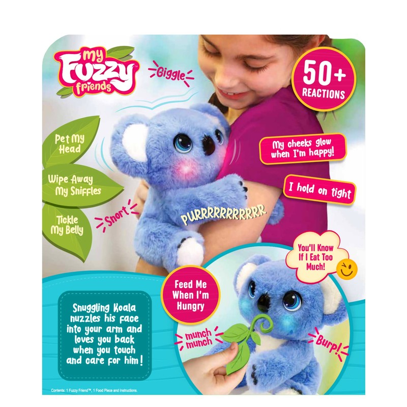 Joy Toy Fuzzy Friends Interactive Plush Koala in Gift Box