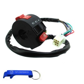 TC-Motor 3 Function 8 Wire Handle Kill Light Start Switch Female Plug for Chinese 50cc 70cc 90cc 110cc ATV Quad Kazuma Taotao Coolster