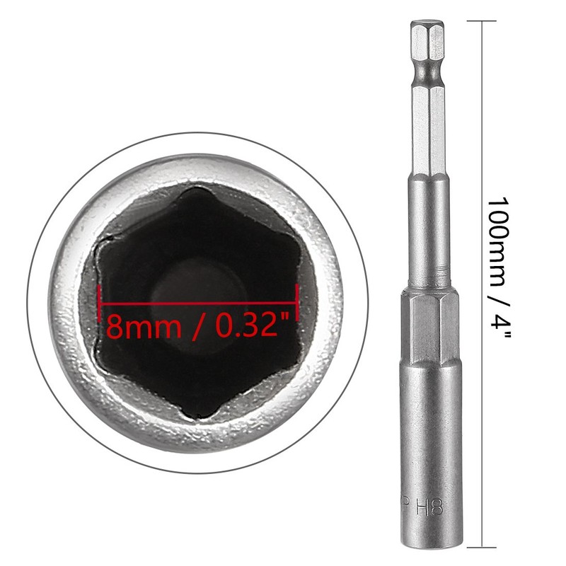 Sourcingmap 1/4" Quick-Change Hex Shank 8mm Nut Setter Driver Drill