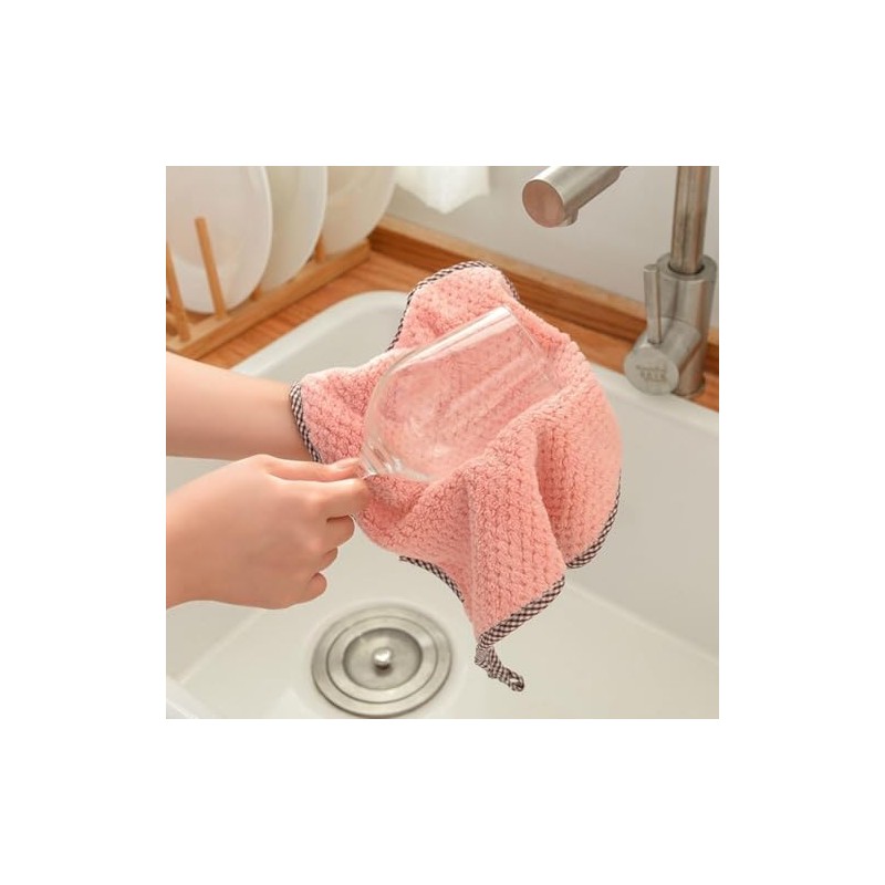 Hanging Cleaning Kitchen Towels Microfber Washcloths Reusable Dishtowels Household Super