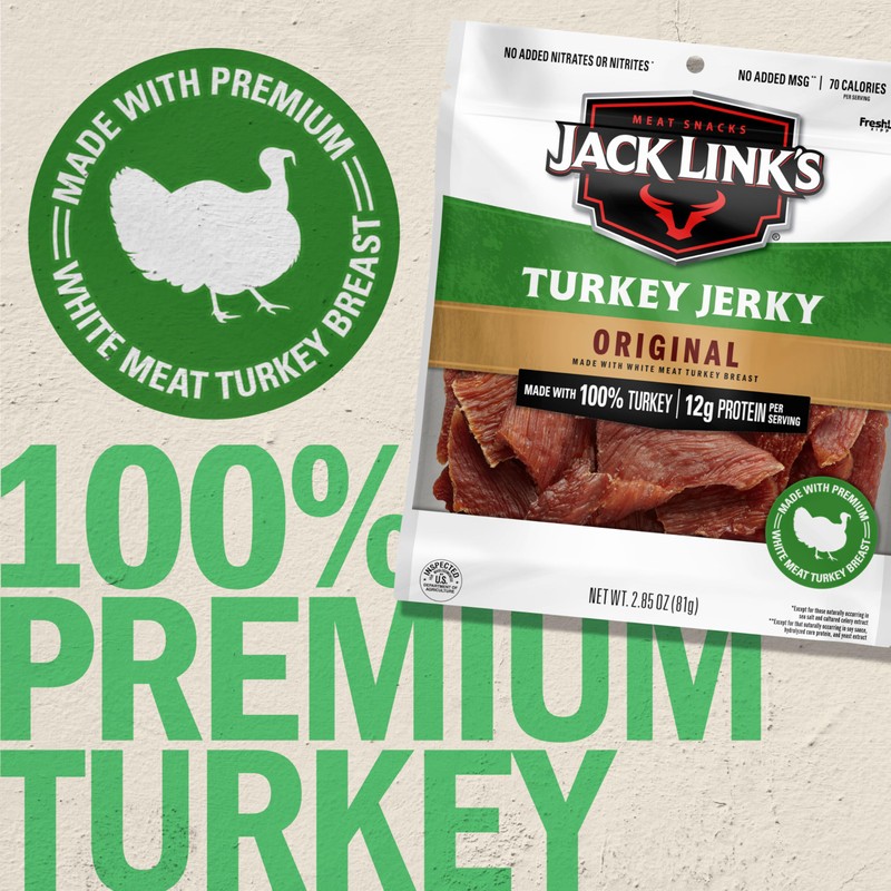 Jack Link's Original Turkey Jerky - 2.85 oz Bag -