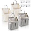 4 Pack Wall Hanging Storage Bag Fabric Hanging Bag Organizer