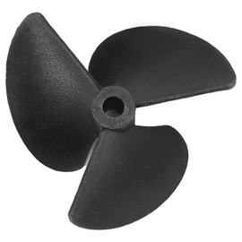 Fielect 3Pcs 3 Blades CCW Propeller for Ship Model Rc Boat Propeller Model Black Plastic Paddle 55mm Diameter 40mm Pitch 4.8mm Hole Dia