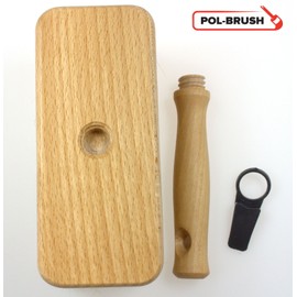 POL-BRUSH Wallpaper Paste Brush (7"x2,75"|180x70mm) - Masonry Paint Brush - Professional Paste Block Brush - Multipurpose Large Paint Brush - Good for Ceiling Paint, Fence, Shed, and Decking