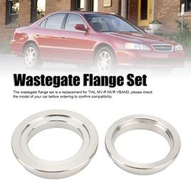 Wastegate Inlet Flange 44mm Wastegate Flange Set Stainless Steel Inlet Outlet V Band Weld Kit Replacemet for Tial Mv R Mvr Vband