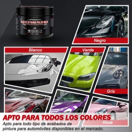 Cera Paste Wax 2pzs Mate para Autos Carnauba Fácil De Aplicar Protege Y Realza El Exterior Del Auto Con Nanotecnología, Ideal Para Pulido, Detallado Y Restaurar El Brillo