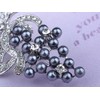 Alilang Silvery Tone Shine Clear Rhinestones Faux Pearls Grape Fruit