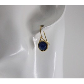 Ohrringe NOBLE Edelstein vergoldet (Kyanit Disthen)