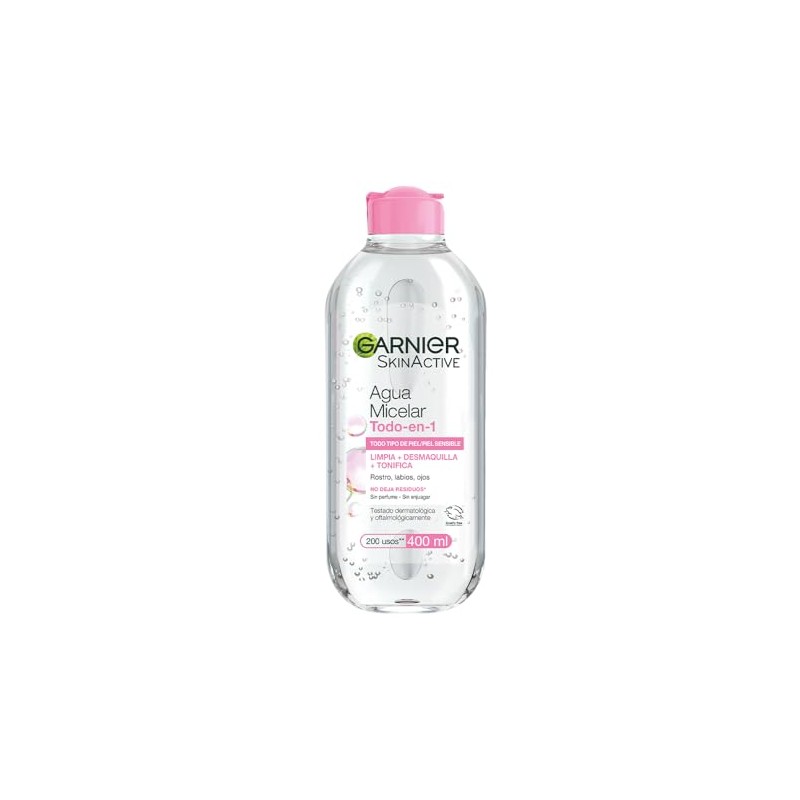 Garnier Skin Active Agua Micelar Desmaquillante Todo Limpia Desmaquilla Tonifica