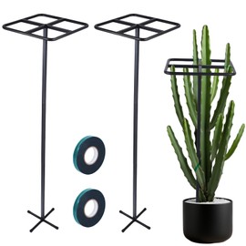 2 Pcs Dragon Fruit Trellis, Dragon Fruit Plant Trellis, 47.5 Inch Metal Garden Plant Climbing Support with Wide Stretch Ties for Outdoor Vertical Gardens Vining Plants