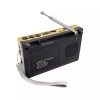 Sunflash Gold Bluetooth AM/FM/SW 9CH Radio W/ Flashlight USB/TF MP3