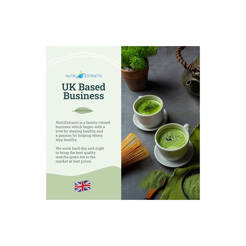 NutriExtracts Ceremonial Matcha Green Tea Powder - 100g Pack
