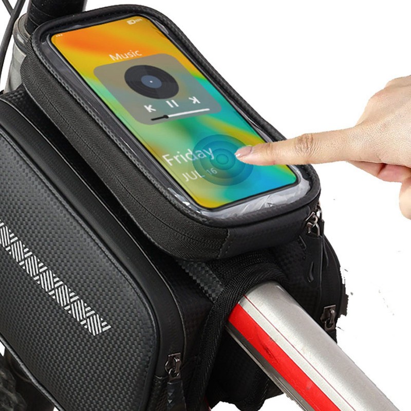 Cycling Phone Front Frame Bag Large Capacity Multifunction Waterproof Sensitive