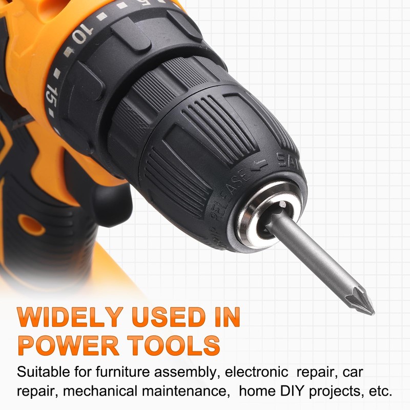 HARFINGTON PZ1 Screwdriver Bit 1/4" Hex Shank 50mm/2" Length Magnetic