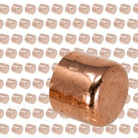 PROCURU Wholesale 100-Pack 1/2" Inch Copper Pipe Cap, Sweat Connection, Certified Safe (CWCA0012-100P)