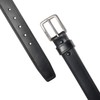 Carhartt Men's Rugged Leather Engraved Buckle Belt, Black w/Brushed Roller
