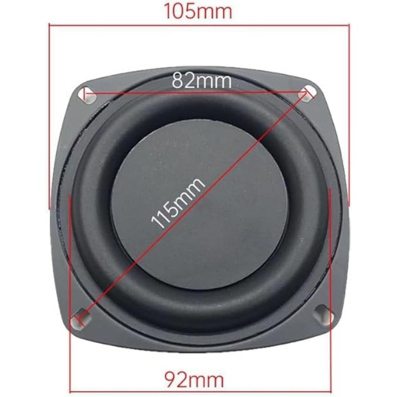 4-inch Bass Speaker Passive Radiator Film, Subwoofer Diaphragm Plate, 2-Pack,