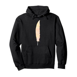 Watercolor Paint Native American Art Tribal Colorful Feather Pullover Hoodie
