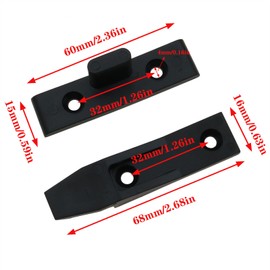sunnates 8 Sets Black Plastic Furniture Suspension Fitting Quick Fitting Furniture Panel Joint Bracket Fast Installation Push-On Clip for Roman Column Wall Cabinet Wardrobe Installation