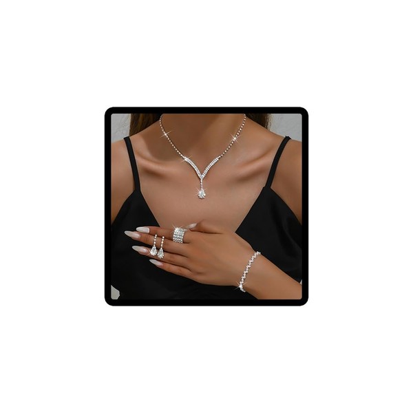 Colourful Fruit Silver Jewellery Set 5-Piece Bridal Wedding Jewellery Set