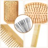 PMELCXD Premium Hair Brushes and Comb Set - Natural Bamboo