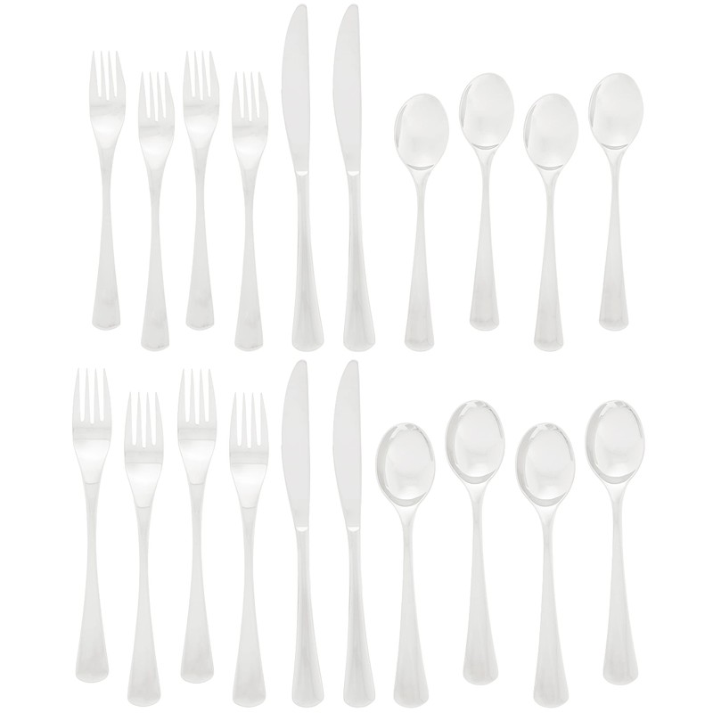 Ginkgo International Mariko 20-Piece Stainless Steel Flatware Place Setting, Service