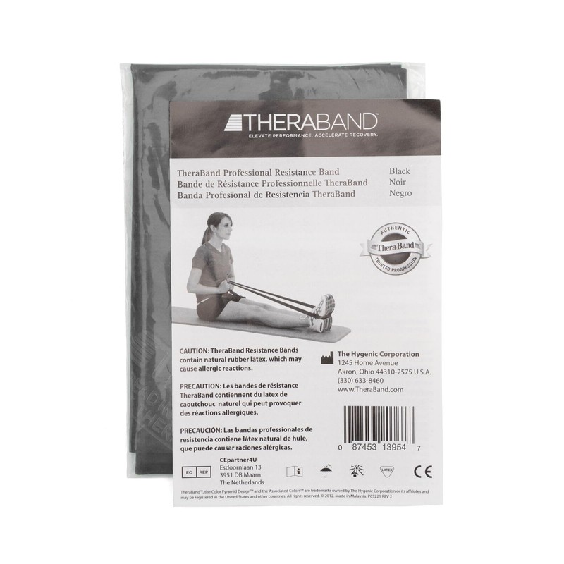 THERABAND Professional Latex Resistance Bands, Individual 6 Ft Elastic Band
