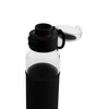 SOMA Glass Water Bottle with Silicone Sleeve, Sport Cap, 17-ounce,