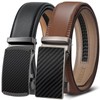 Mens Ratchet Belt, ITIEZY Genuine Leather Dress Belts 2 Pack
