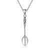 URONE Spoon Necklace 925 Sterling Silver Lily of the Valley