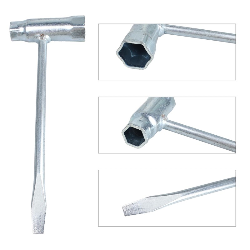 AUXBC 13 x 19mm T-Wrench, Steel Chainsaw Scrench Replacement, Combination