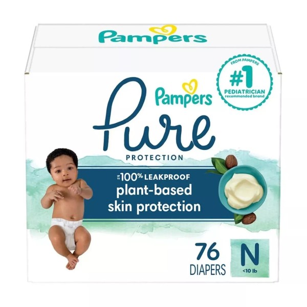 Branded Pampers Pure Protection Diapers Newborn - Size 0, 76