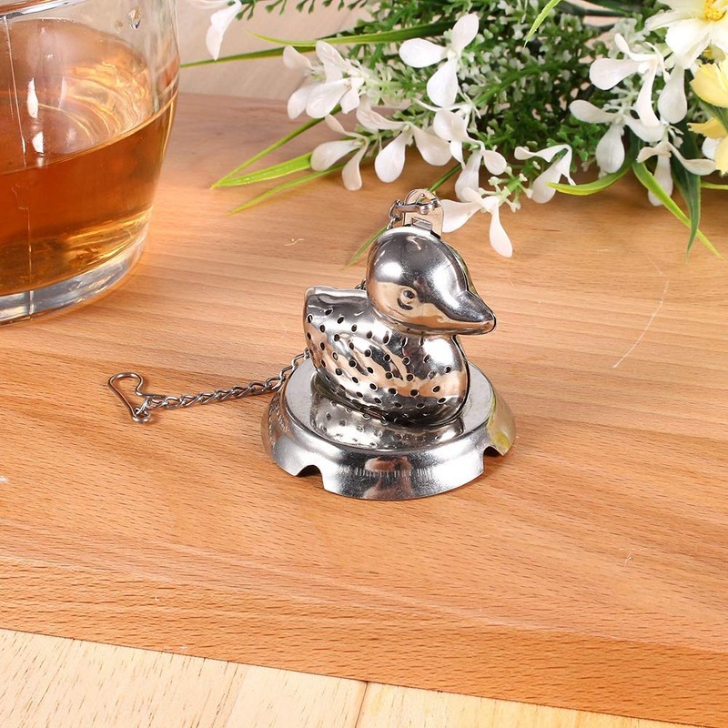 Stainless Steel Loose Tea Leaf Infuser, Tea Strainer in Duck